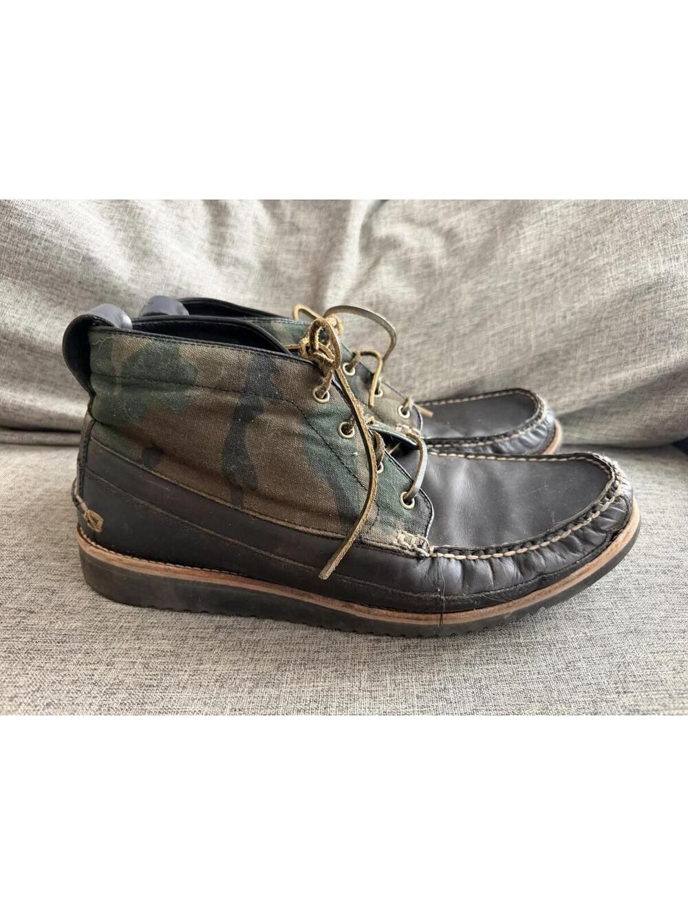 Cole Haan Pinch Rugged Chukka Boots Mens 12 Camo Canvas Brown Leather Grand.OS